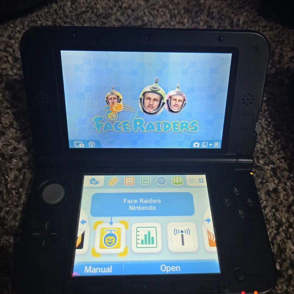 Nintendo 3DS Black Handheld Console With Hard Case